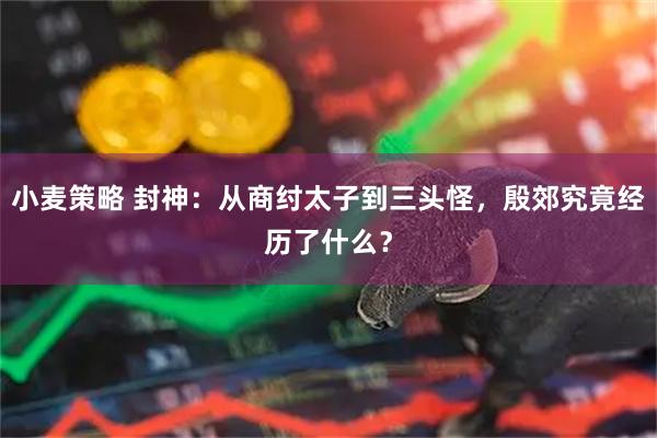小麦策略 封神：从商纣太子到三头怪，殷郊究竟经历了什么？