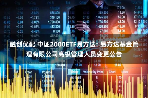 融创优配 中证2000ETF易方达: 易方达基金管理有限公司高级管理人员变更公告